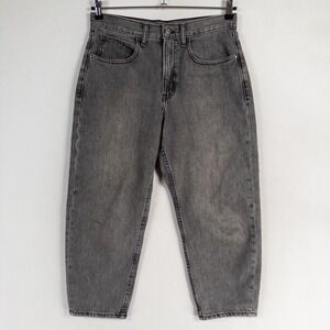 GAP Women's High-Rise Tapered Jeans in Washed Gray